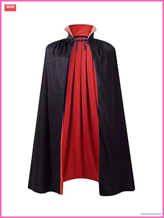 Other - Unisex Reversible Vampire Cloak Hooded Halloween Costume Cape